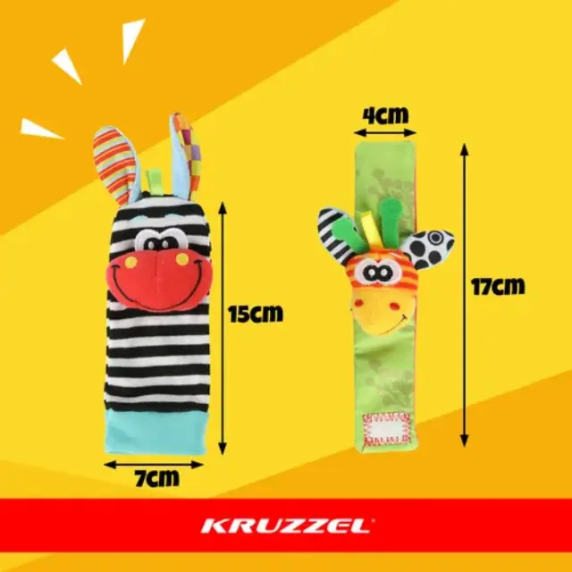 Kruzzel Σετ Βρεφικές Κουδουνίστρες 4 Τεμαχίων Αισθητηριακό Παιχνίδι 2