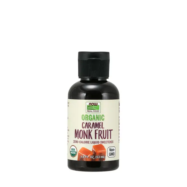 Now Foods Organic Liquid Monk Fruit Caramel, 53 ml