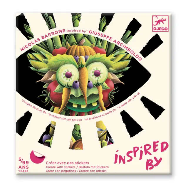 Djeco Inspired by Giuseppe Arcimboldo - Κολάζ Πορτρέτα με λαχανικά της άνοιξης 5+ ετών 09370