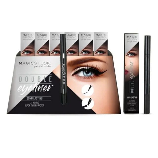 Magic Studio Double Eyeliner Long Lasting Black 1.2ml 2