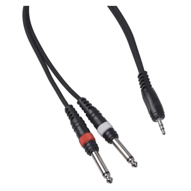 CABLE4ME 3.5mm Mini Stereo Jack Male - 2x 6.3mm Mono Jack Male 6m 2
