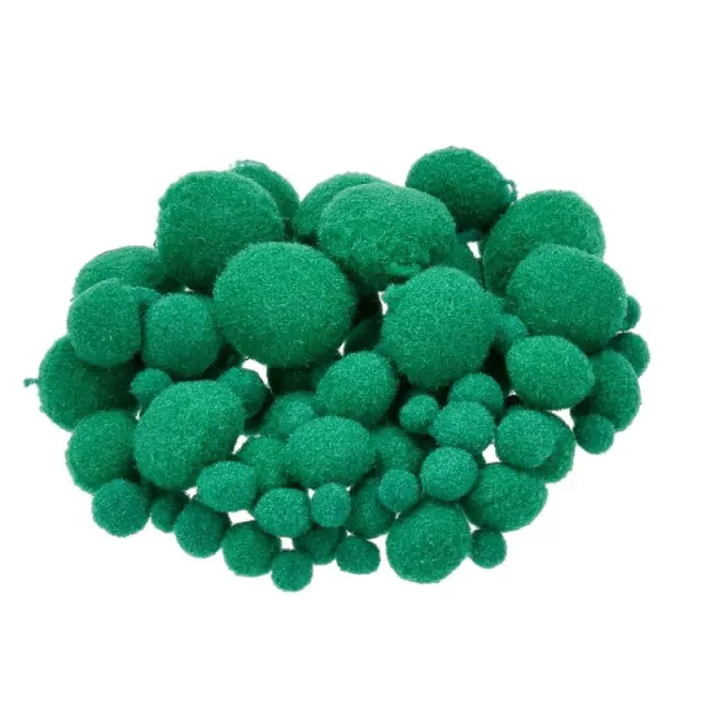 Efco Πον Πον Σετ Συνθετικά Ø7-10-15-20-25mm, Green - 75τεμ