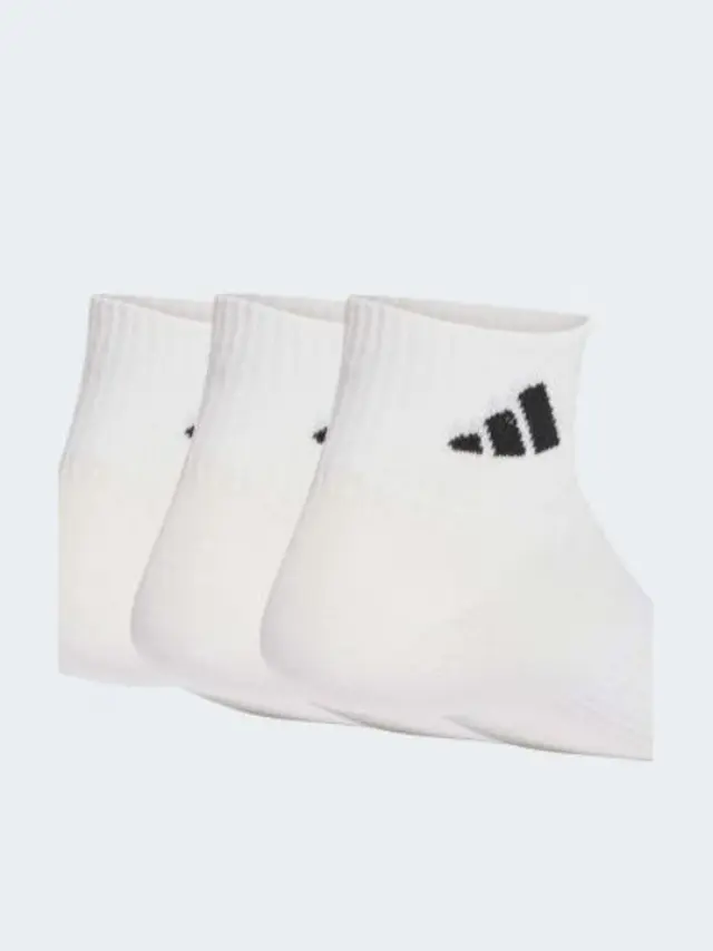 adidas Essentials Αθλητικές Κάλτσες Λευκές 3 Ζεύγη 2
