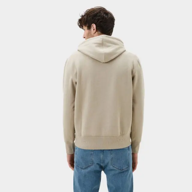 Calvin Klein - Ανδρικό Φούτερ με Κουκούλα και Τσέπες Institutional J30J322894-PED Μπεζ - 2XL 3