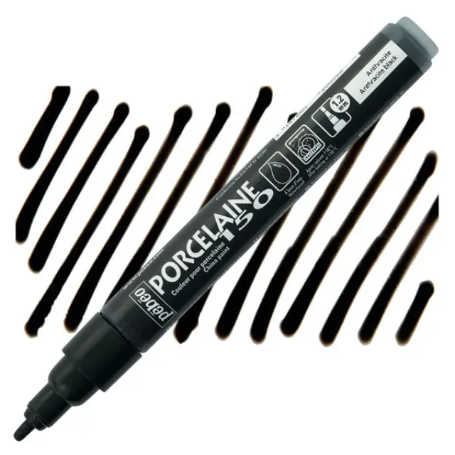 Pebeo Porcelaine Μαρκαδόρος Πορσελάνης - 09 Anthracite Black 1.2mm