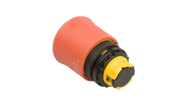 M22-PV Emergency stop/emergency switching off pushbutton, RMQ-Titan, Mushroom-shaped, 38 mm, Non-illuminated, Pull-to-release function, Red, yellow, RAL 3000