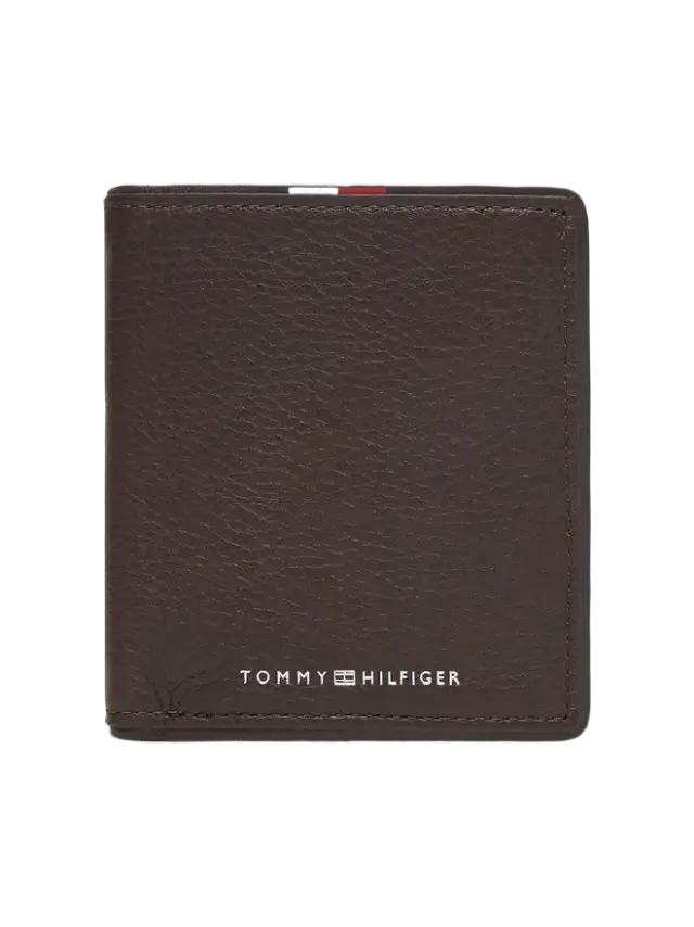 Tommy Hilfiger Ανδρικό Μεγάλο Πορτοφόλι Th Corp Trifold Καφέ