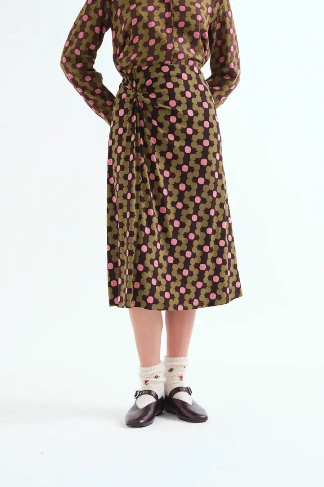 COMPANIA FANTASTICA MIDI SKIRT (63C/12005 MULTICOLOUR) - XL