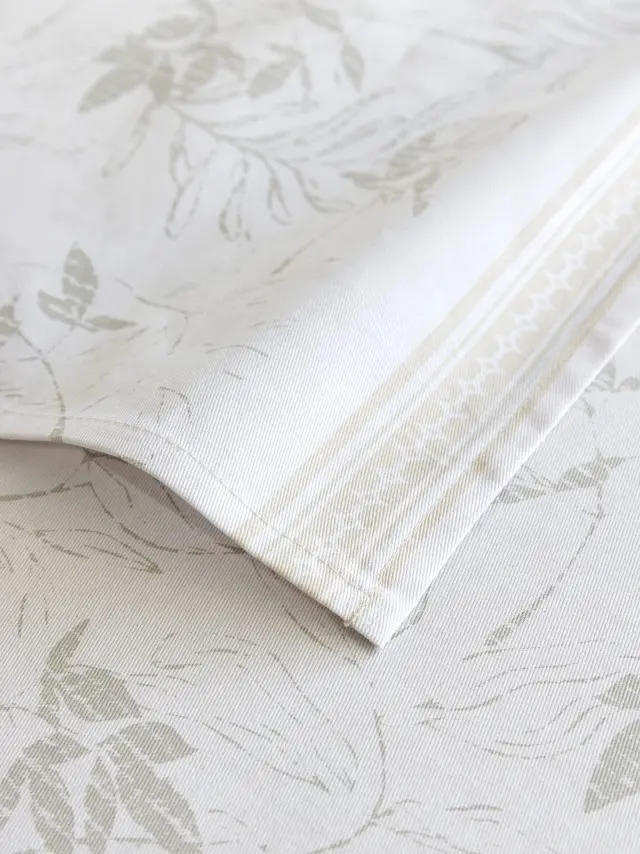 Τραπεζομάντηλο 150x190 Nima Foliage Beige 100% βαμβακερό 2
