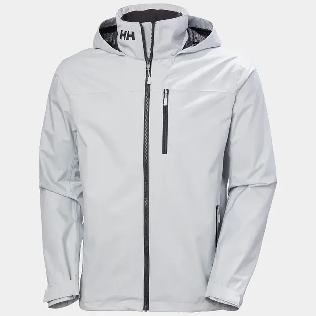 Helly Hansen Crew Hooded Sailing Jacket 2.0 Grey Fog Μπουφάν Ανδρικό Καλοκαιρινό - L