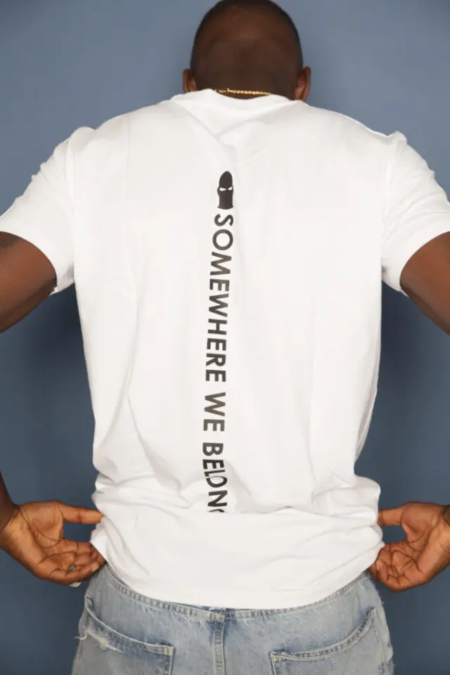 Ghetto Somewhere We Belong White T-Shirt Men’s | 100% Cotton 3