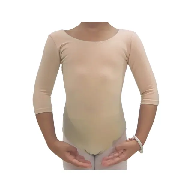 Κορμάκι μπαλέτου Go Dance Σομόν 3/4 μανίκι 9991 - LARGE