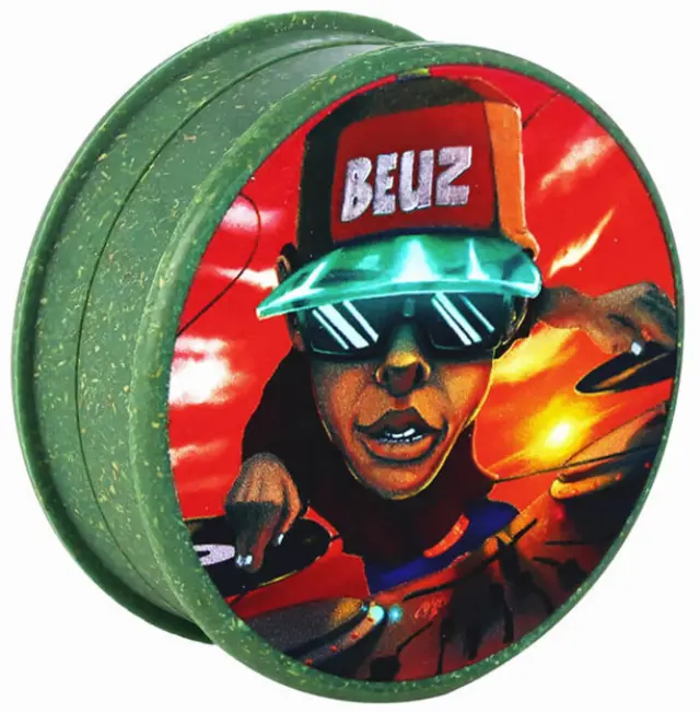 Grinder Τρίφτης Πλαστικός Beuz «DJ Beuz» 50mm - 3 Parts