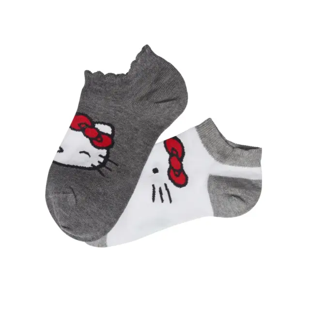 FMS Παιδικές Κάλτσες Σοσόνια Hello Kitty - 2 Ζεύγη, Χρώμα Γκρι-Λευκό