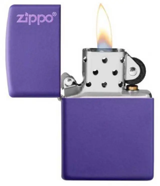 ZIPPO Αναπτήρας - 237 ZL Purple Matte Με Λογότυπο Zippo 2