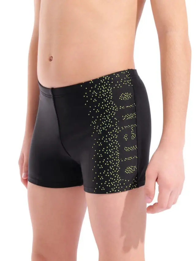 Arena Painterly Swim Short Black-Artic-Lime 011801506 - 12-13