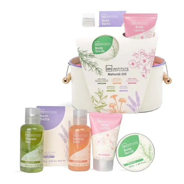 IDC Institute Natural Oil Body Spa Tin Case Σετ Μπάνιου – Περιποίησης με Φυτικά Έλαια