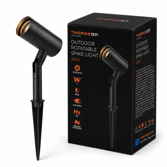 Outdoor rotatable LED Spike Light without Light Source 1xGU10 IP65 Anthracite THORGEON