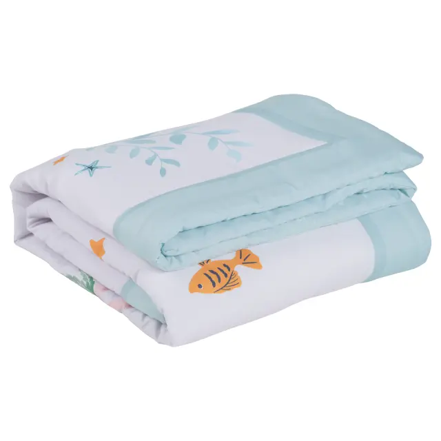 Κουβερλί 110x150 Κούνιας Fun Das Home 4876 Λιλά-Μέντα-Ροζ 100% Microfiber 3