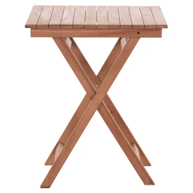 ΤΡΑΠΕΖΙ ΣΚΗΝΟΘΕΤΗ ΤΕΤΡΑΓΩΝΟ FB918121 ΞΥΛΟ TEAK--ΦΥΣΙΚΟ 60x60x75Υεκ. 3