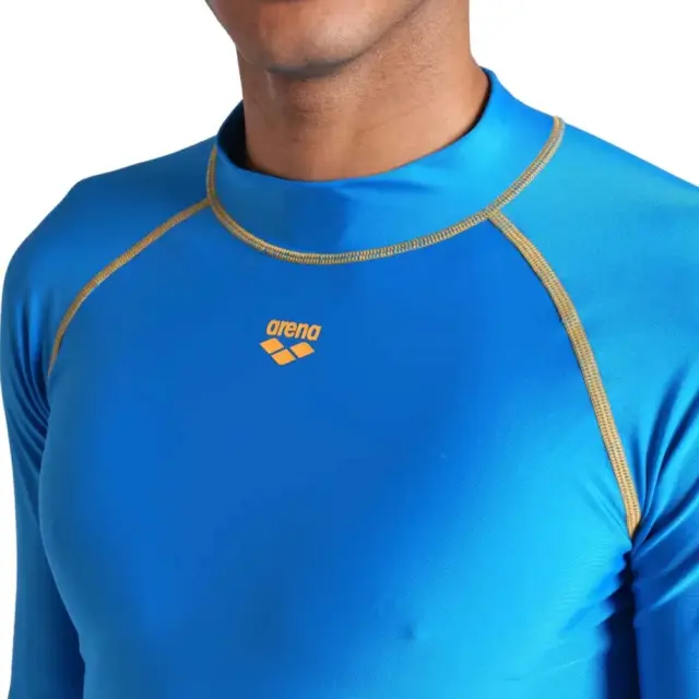 Arena Men's Rash Vest Longsleeve Graphic UV Protection Tee Μπλε 006291-800 (Arena) 3
