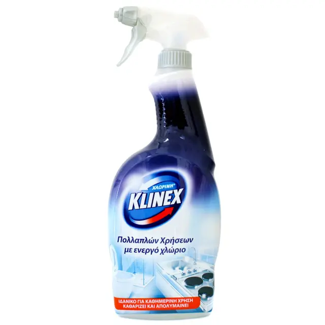 Klinex Με Ενεργό Χλώριο Καθαριστικό Spray Γενικής Χρήσης με Απολυμαντική Δράση 750ml