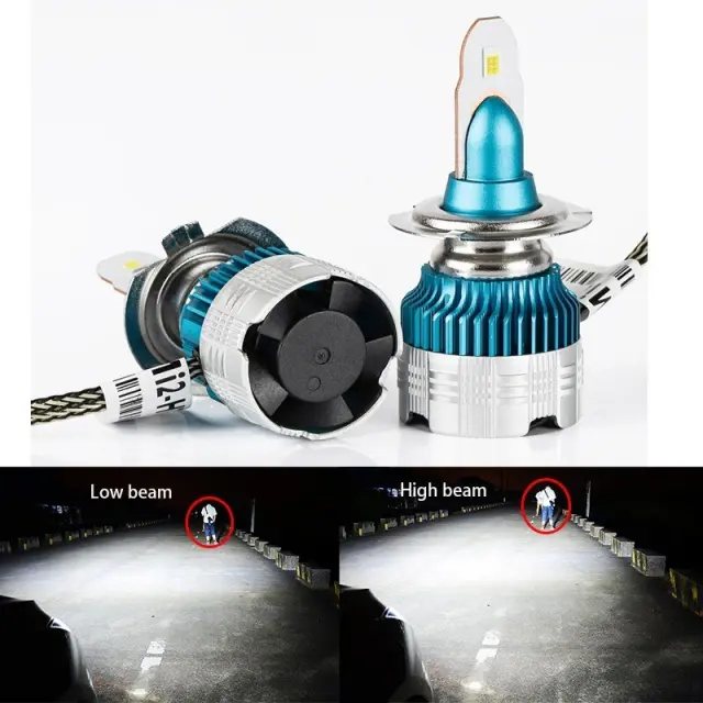 Led Mini H4 Mi2 headlight 12/24V 50w 6000LM 6500K - Διπλή Σκάλα 2