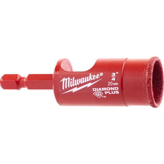 Ποτηροτρύπανο Αδαμάντινο MILWAUKEE DIAMOND PLUS 1/4" 20mm
