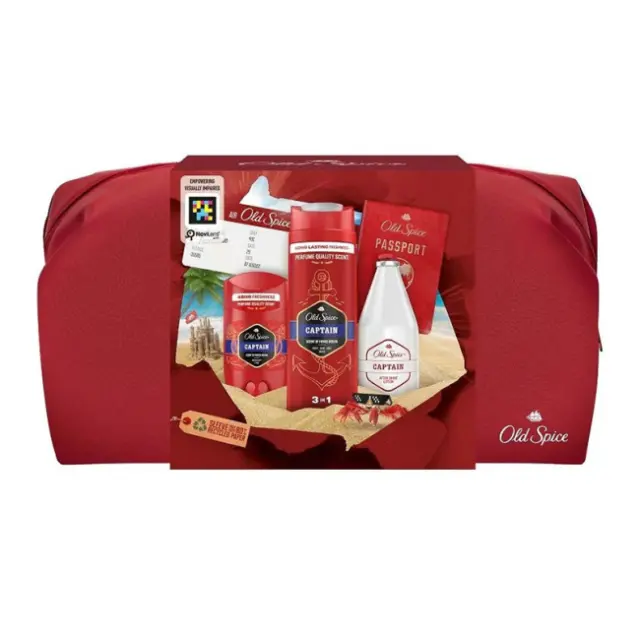 Old Spice Captain Σετ Δώρου Mε After Shave 100ml, Αφρόλουτρο Σαμπουάν 250ml & Αποσμητικό Σε Στικ 50ml