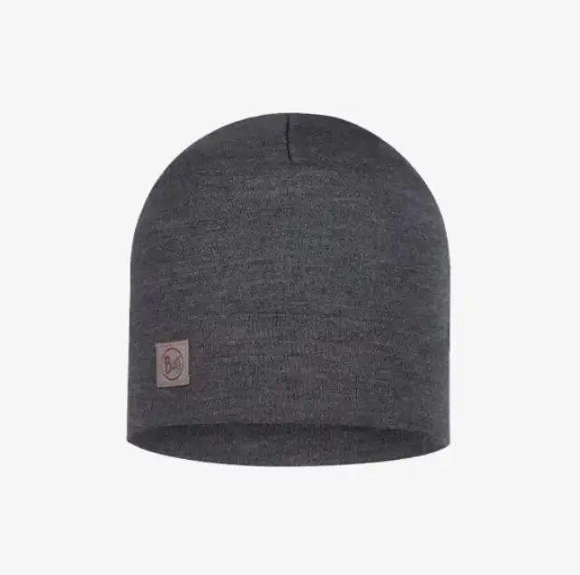 Buff Merino Heavyweight Σκούφος Solid Grey - One size