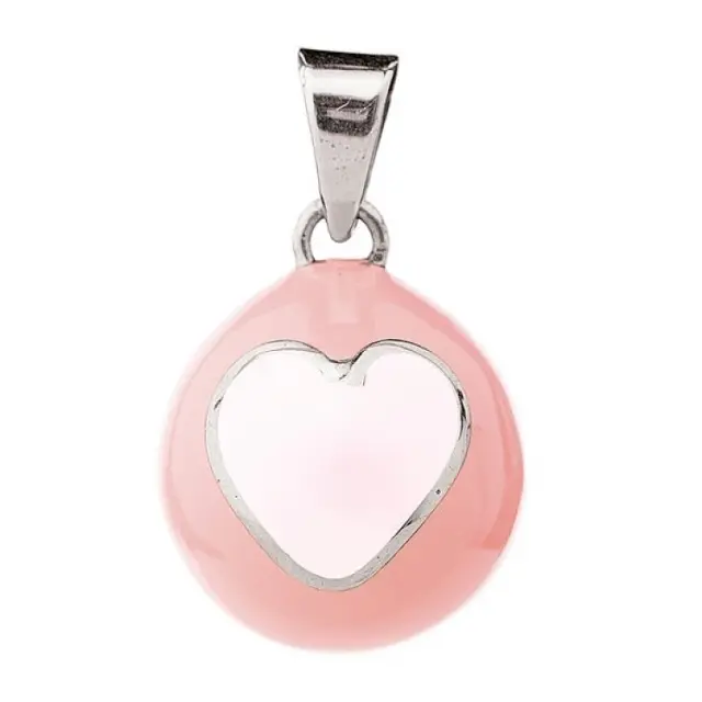 Μενταγιόν Εγκυμοσύνης Bola - Pink Heart ΡΟΖ - One Size