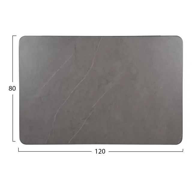 ΕΠΙΦΑΝΕΙΑ ΤΡΑΠΕΖΙΟΥ SINTERED STONE FB96656.05 GREY MARBLE--ΠΛΑΙΣΙΟ ALU ΓΚΡΙ 120x80εκ. 2