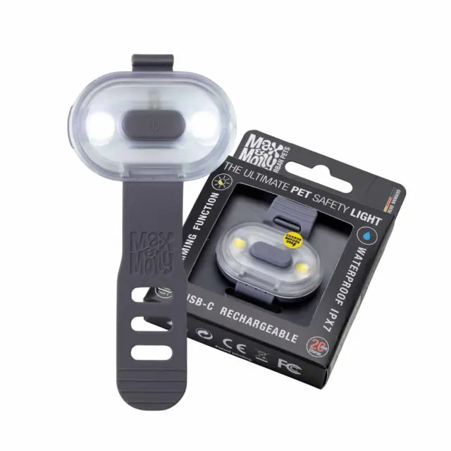 Max & Molly Matrix 2.0 Ultra LED Safety light Stone Γκρι 2