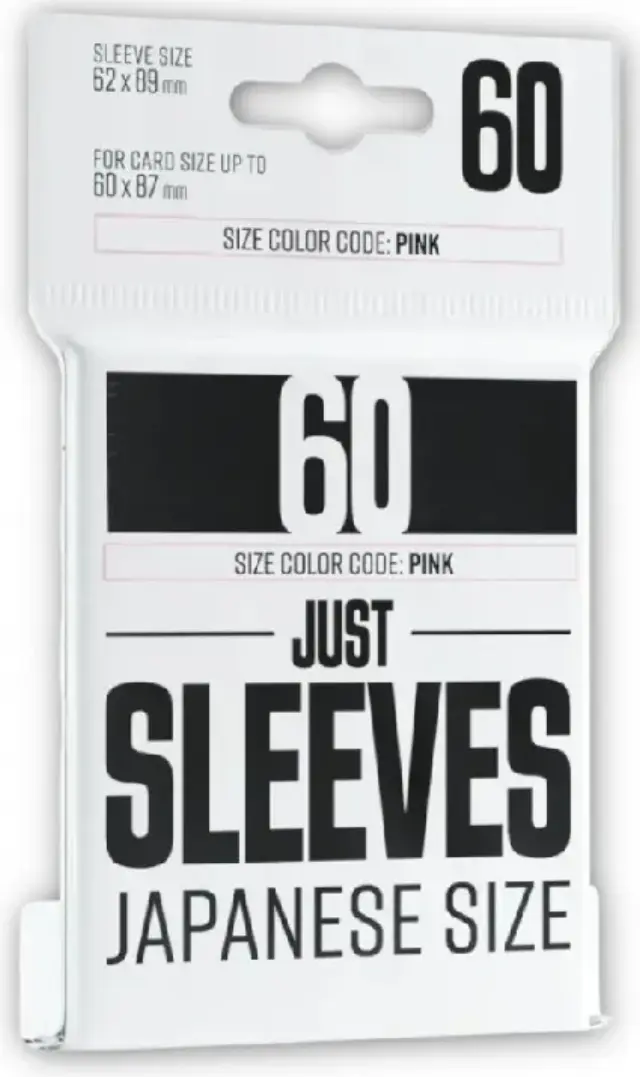 Just Sleeves - Japanese Size Black (60 Sleeves)