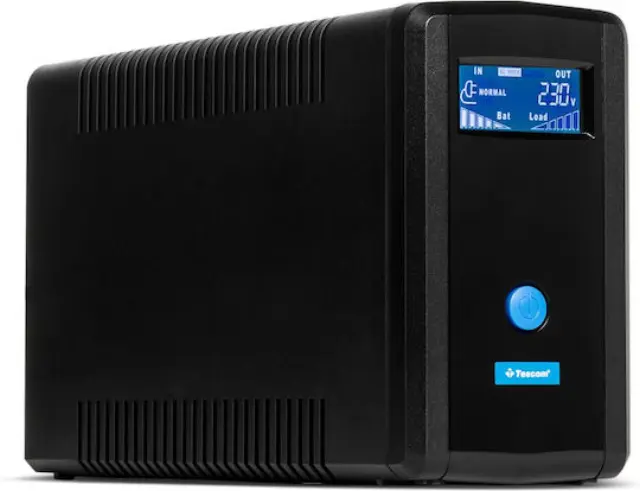 Tescom LEO LCD 1200AP UPS 1200VA / 720W Line-Interactive με 4 Πρίζες Schuko + USB 3
