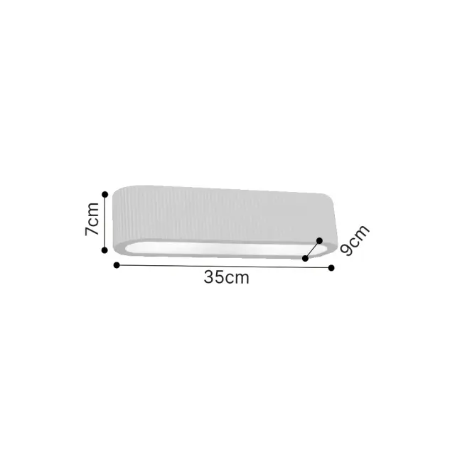Inlight Επιτοίχιο λευκό φωτιστικό από γύψο 2XE14 D:35cm (43054-White) 2
