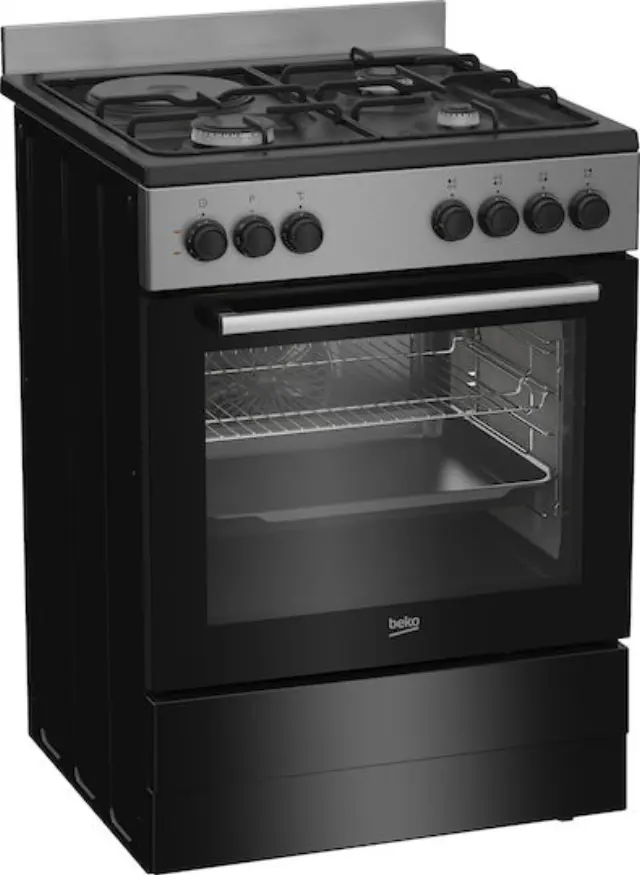 Beko FBE63131XCS Κουζίνα 72lt με Εστίες Υγραερίου & Ρεύματος Π60εκ. Inox 2