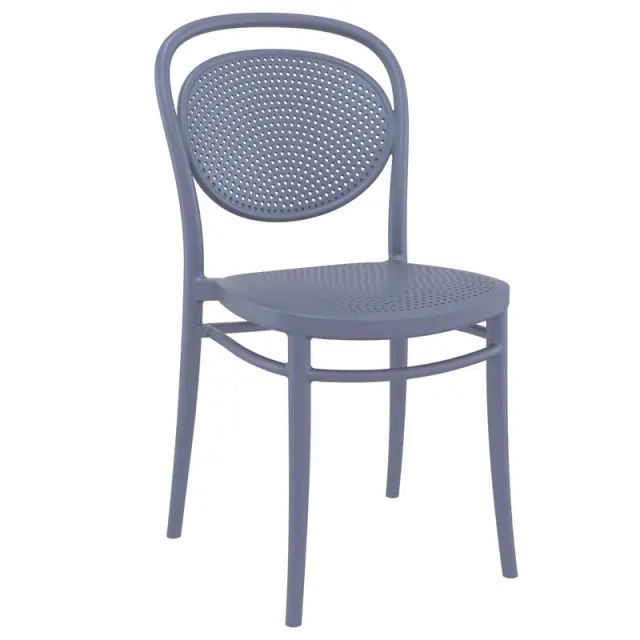 Καρέκλα Στοιβαζόμενη MARCEL Σκούρο Γκρι PP 45x52x85cm