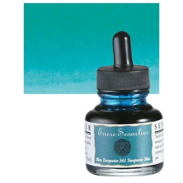 Μελάνι Sennelier - 341 Turquoise Blue - 30ml