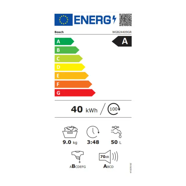 ΠΛΥΝΤΗΡΙΟ ΡΟΥΧΩΝ 9KG WGB24409GR BOSCH (A-20%) GERMANY 2