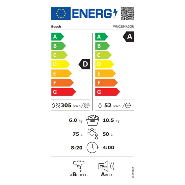 ΠΛΥΝΤΗΡΙΟ - ΣΤΕΓΝΩΤΗΡΙΟ (10.5+6kg) WNC254A0GR BOSCH 2