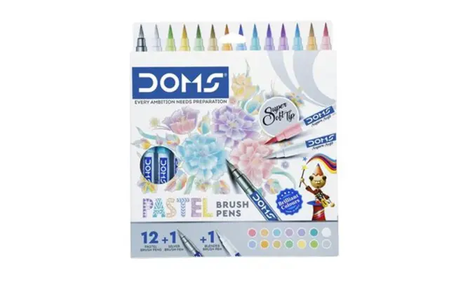 Doms Pastel Brush Pens 12+1 Χρωμάτων με Blender Pen & Ασημί Μαρκαδόρο / 80620 (DOMS)
