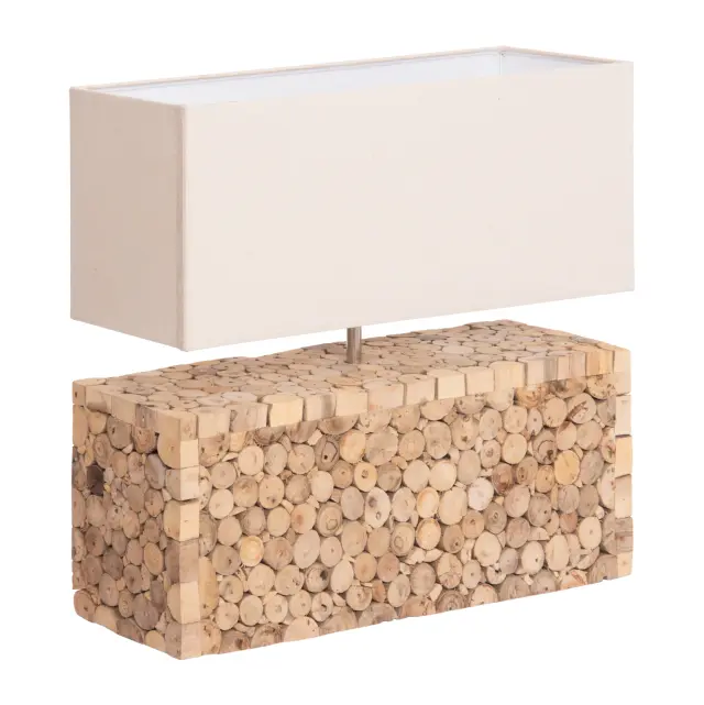 Επιτραπέζιο φωτιστικό Twiggy Driftwood & λευκό καπέλο 50.5x16x45.5 εκ.