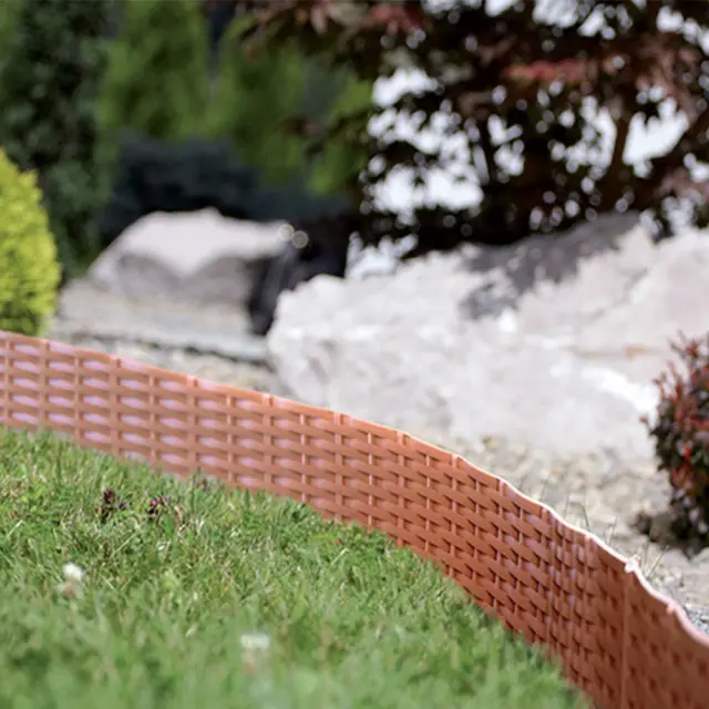 Prosperplast IBRA-R624 Φράκτης κήπου πλαστικός Garden Border (5τμχ) 3,90m ×18,5Υcm Τερακότα /103757 3