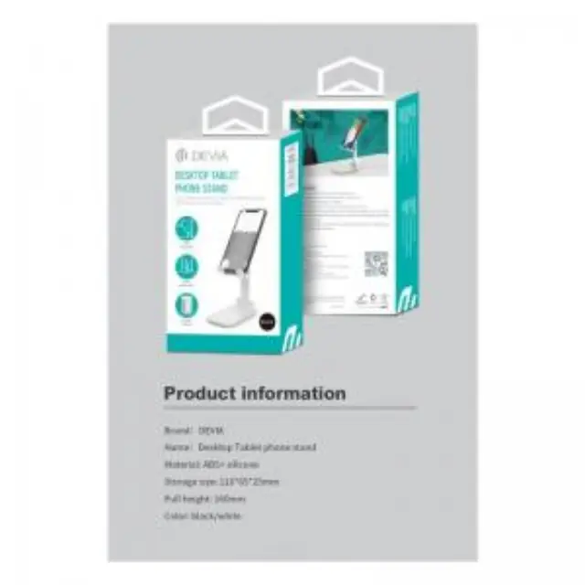 Universal Επιτραπέζια Βάση Στήριξης Devia ES054 για Tablets & Smartphones έως 11.0" Λευκό N58999 3