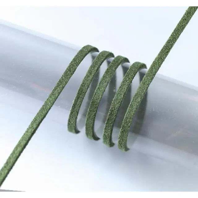 Κορδόνι Alcantara 3mm με το Μέτρο - Green
