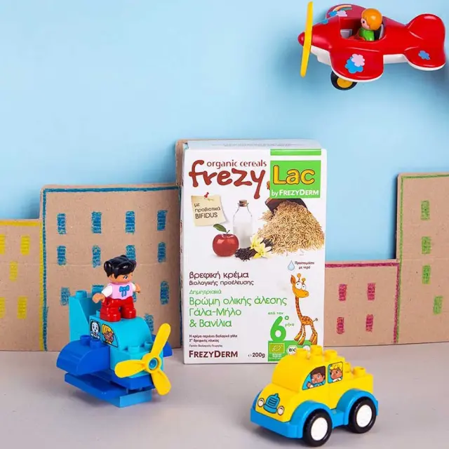FREZYDERM Βρεφική Κρέμα Βρώμης Ολικής Άλεσης Frezylac με Γάλα, Μήλο και Βανίλια 200gr 3