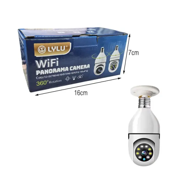 LYLU Κάμερα Ασφαλείας WiFi 360° Τύπου Λάμπας - WiFi Panorama Camera 012161 2