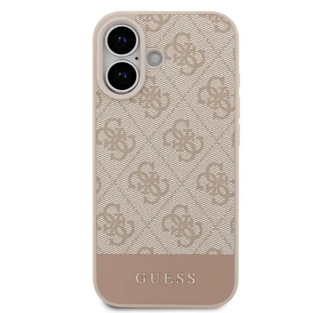 Guess PU 4G Stripe Case for iPhone 17 Pink 3