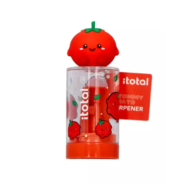 I-Total Ξύστρα Βαρελάκι Διάφανο Fresh Market Tommy Tomato (XL2687E)